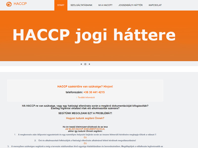 HACCP dokumentumok